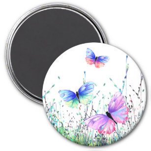 Spring Joy Magnet Colorful Butterflies Flying