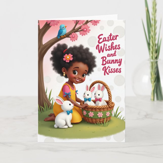 Spring Joy Rabbit Pattern Card (Front)