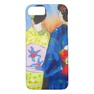 Spring kimono Japanese Geisha art iPhone 8/7 Case