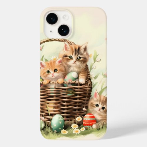 Spring Kitten Easter Basket  Case_Mate iPhone 14 Case