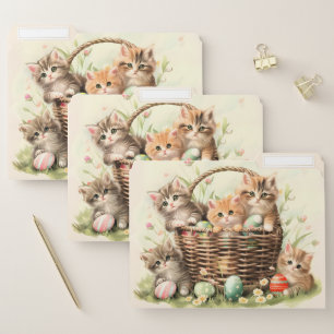 Spring Kitten Easter Basket File Folder
