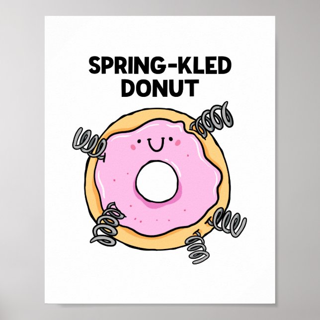 Spring-kled Donut Dessert Pun Poster (Front)