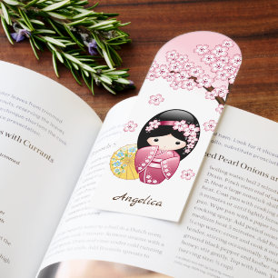 Spring Kokeshi Doll Cute Japanese Geisha Bookmarks