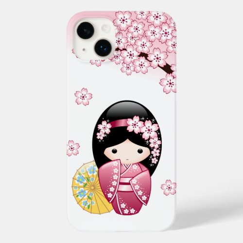 Spring Kokeshi Doll _ Cute Japanese Geisha Girl Case_Mate iPhone 14 Plus Case