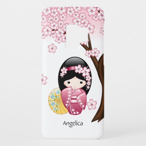 Spring Kokeshi Doll _ Cute Japanese Geisha Girl Case_Mate Samsung Galaxy S9 Case