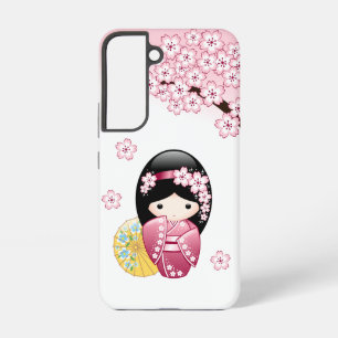Spring Kokeshi Doll - Cute Japanese Geisha Samsung Galaxy S22 Case