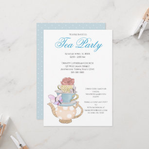 Spring Ladies Tea Party Ideas Invitation