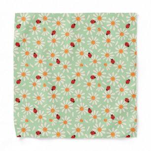 Spring Ladybugs and Daisies Bandana