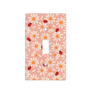 Spring Ladybugs and Daisies Light Switch Cover