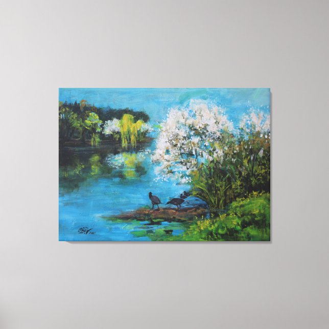 Spring lake canvas print (Front)
