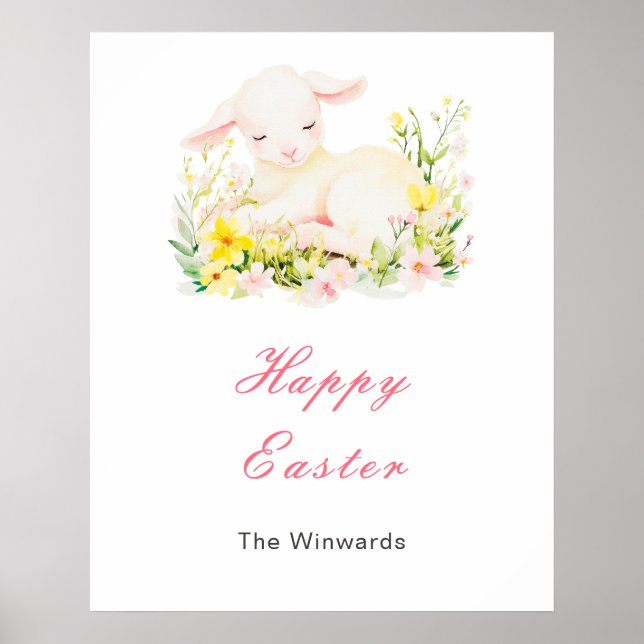 Spring Lamb Easter Brunch Poster (Front)