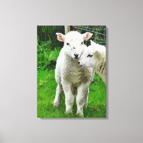 SPRING LAMBS CANVAS PRINT