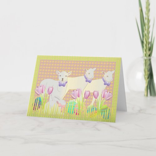 Spring lambs holiday card