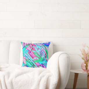 Spring Landscape Abstract Print Throw Pillow