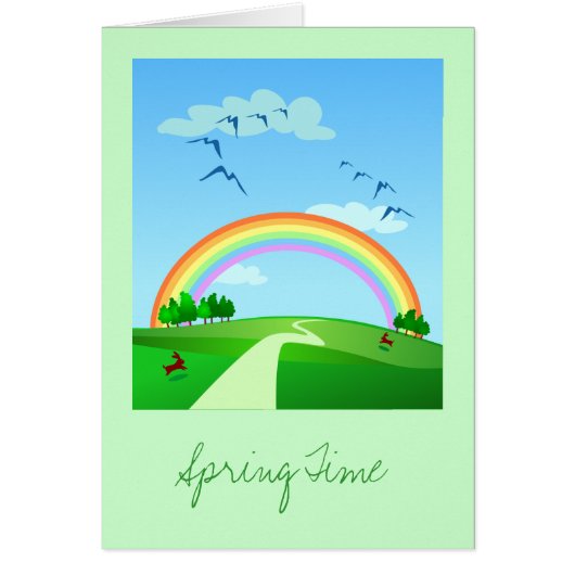 Spring landscape, card (Front)