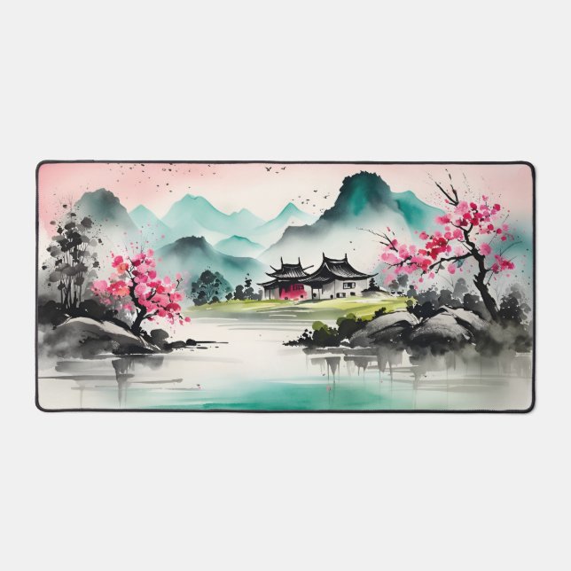Spring landscape desk mat (Front)