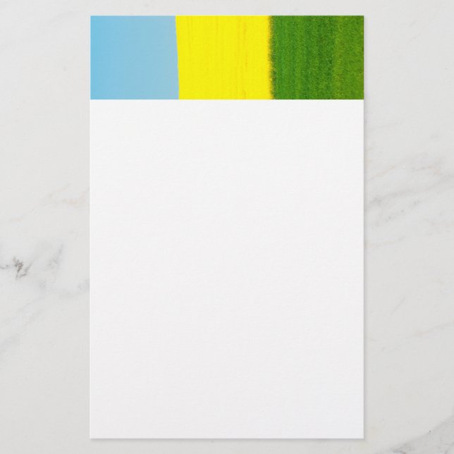 Spring Landscape Meadow Stationery (Front)