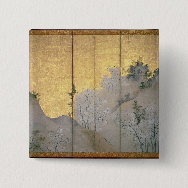 Spring Landscape Pinback Button (Front)