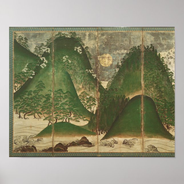 Spring Landscape with Sun Poster (Front)