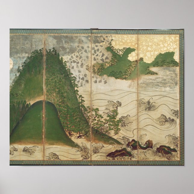 Spring Landscape with Sun Poster (Front)