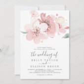 Spring Large Cherry Blossom Wedding Invitation (Front)