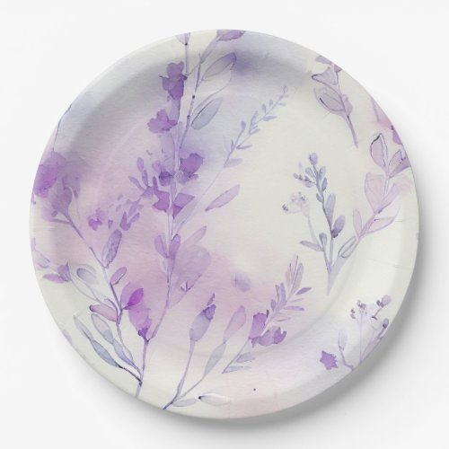 Spring Lavender Paper Plates
