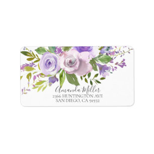 Spring Lavender Purple Return Address Label