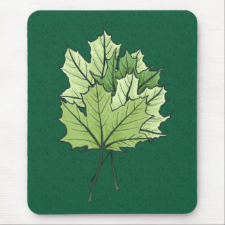 Spring Leaf Green Nature Lover Botanical Art Mouse Pad