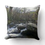 Spring Leaves at the Little Pigeon River Throw Pillow