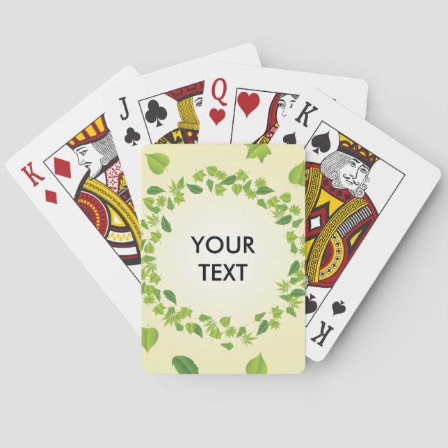 Spring leaves poker cards (Back)