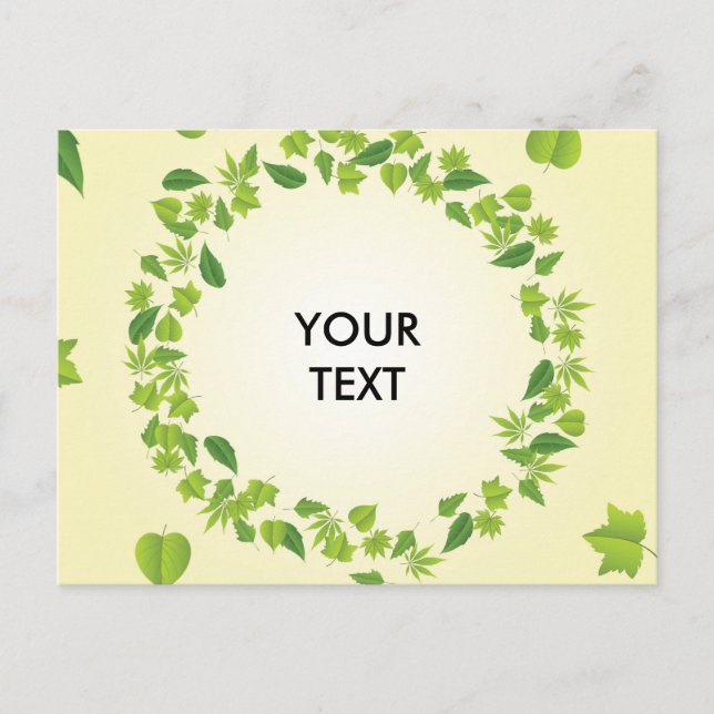 Spring leaves postcard (Front)