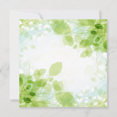 Spring Leaves Watercolor Bridal Shower Invitation (Back)