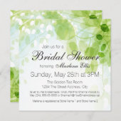 Spring Leaves Watercolor Bridal Shower Invitation (Front/Back)