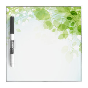 Spring Leaves Watercolor Dry-Erase Board