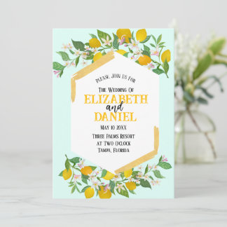 Spring Lemons Wedding Invitation