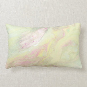 *~* Spring Lightness Abstract Marble Iridescent Lumbar Pillow