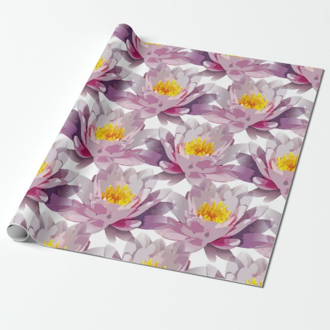 spring lily wrapping paper (Unrolled)
