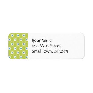 Spring Lime Green Blue Circles Mother's Day Gifts Label