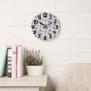 Spring Lines Large Clock