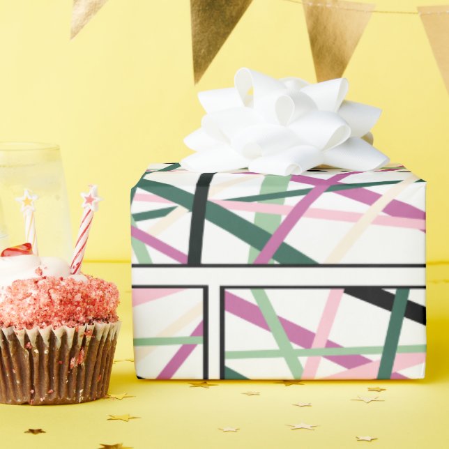 Spring Lines  Wrapping Paper (Birthday Party)