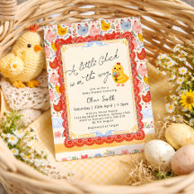 Spring Little Chick Floral Girl Baby Shower
