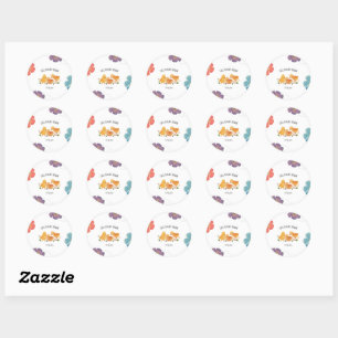 Spring Little Chicken Floral Baby Shower Classic Round Sticker