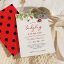 Spring Little Ladybug Girl Baby Shower Invitation