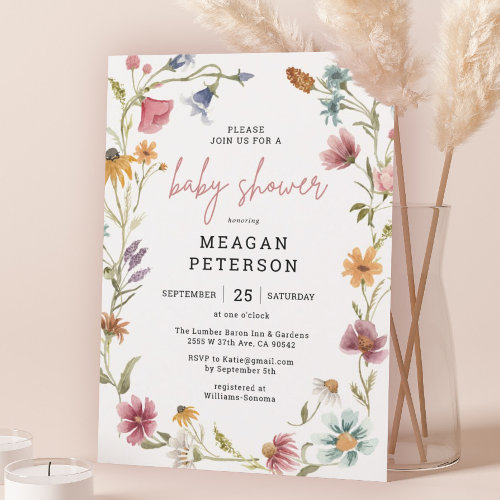 Spring Little Wildflower Girl Baby Shower