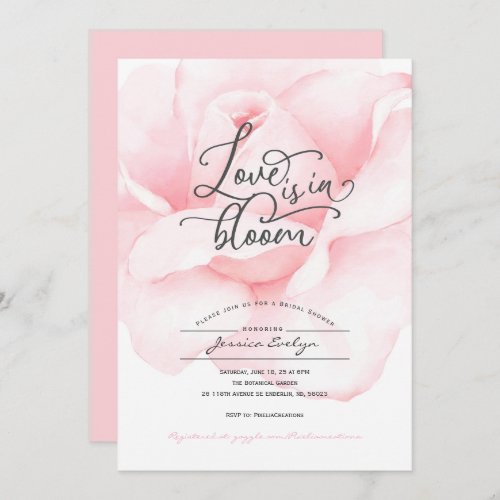 Spring love in bloom bridal shower invitation