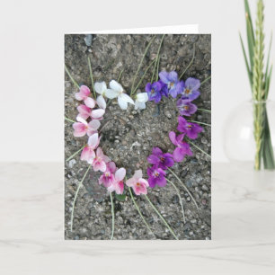 Spring Love in Purple Holiday Card