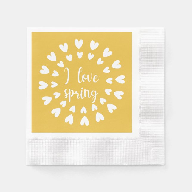 Spring Love, Little Hearts Napkins (Front)