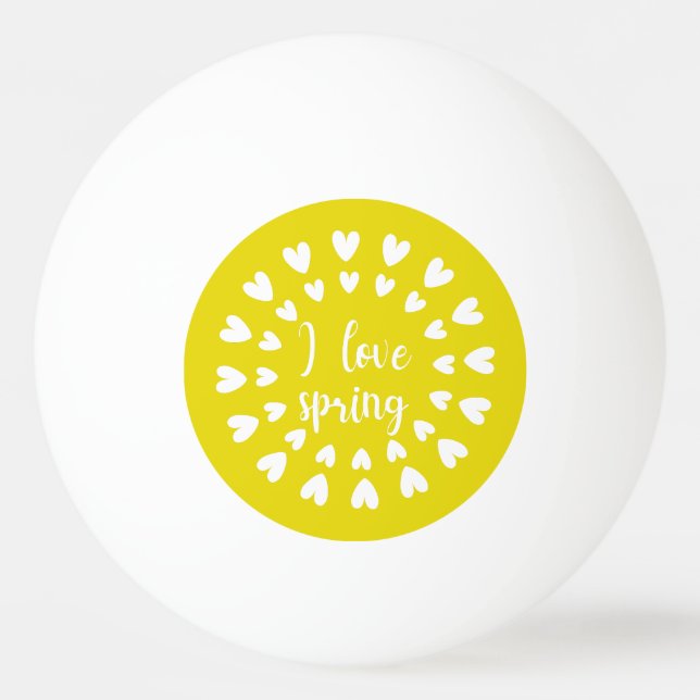 Spring Love, Little Hearts Ping Pong Ball (Front)
