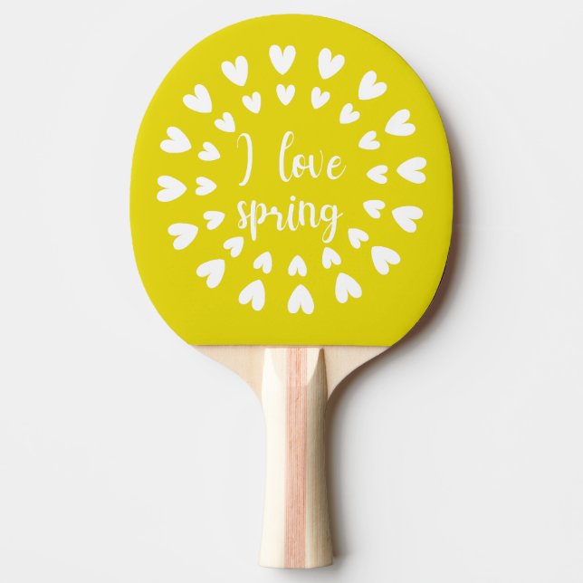 Spring Love, Little Hearts Ping Pong Paddle (Front)