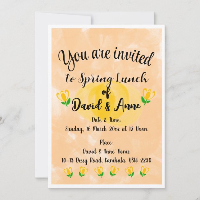 Spring Lunch Invitation (Front)